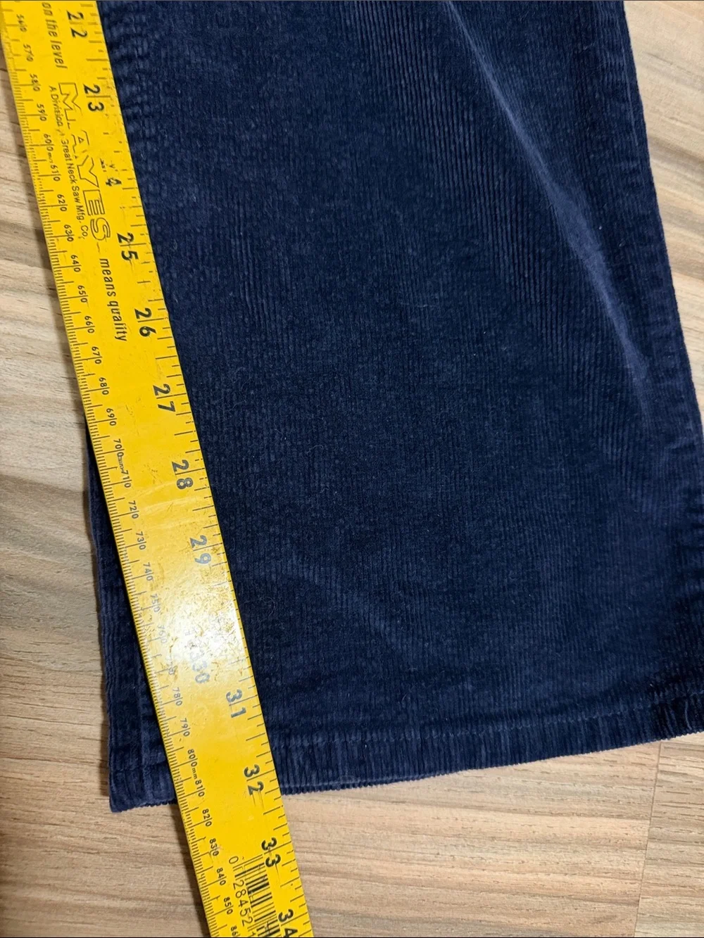 True Religion Jeans Mens Size 42 Navy Cotton Corduroy Straight Leg Classic